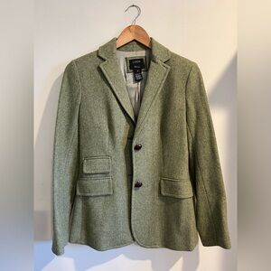 Green Tweed J. Crew Blazer
